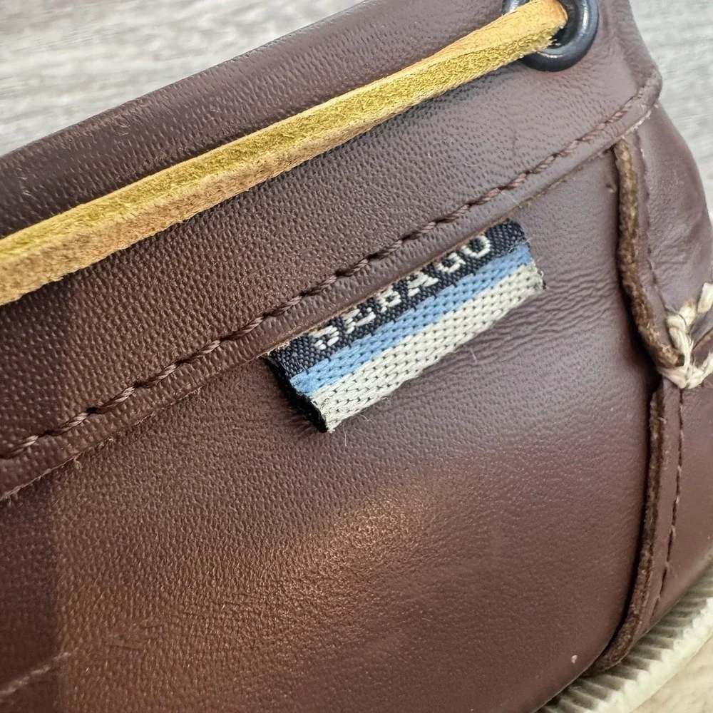 Sebago Docksides Boat Shoes Mens Size 15 M Waxed Brown Leather Preppy Nautical